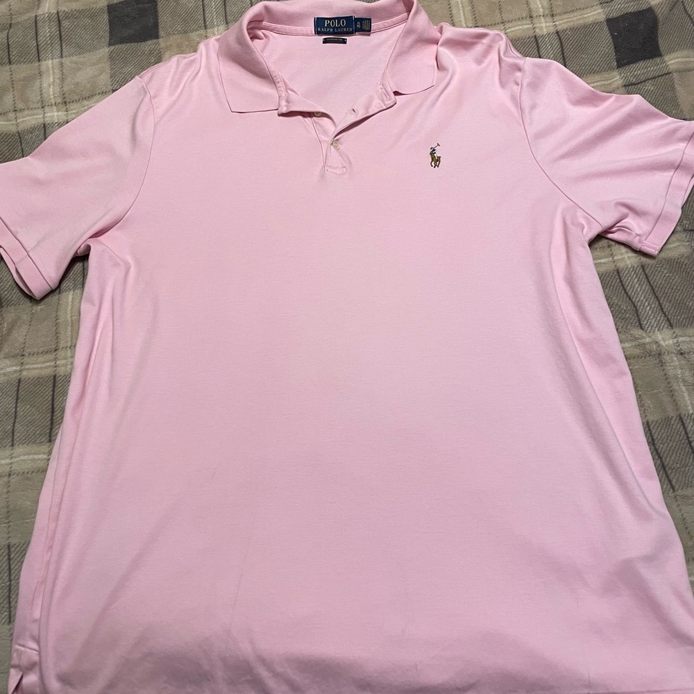 Ralph Lauren Classic Pink Polo Shirt - Picture 2 of 3